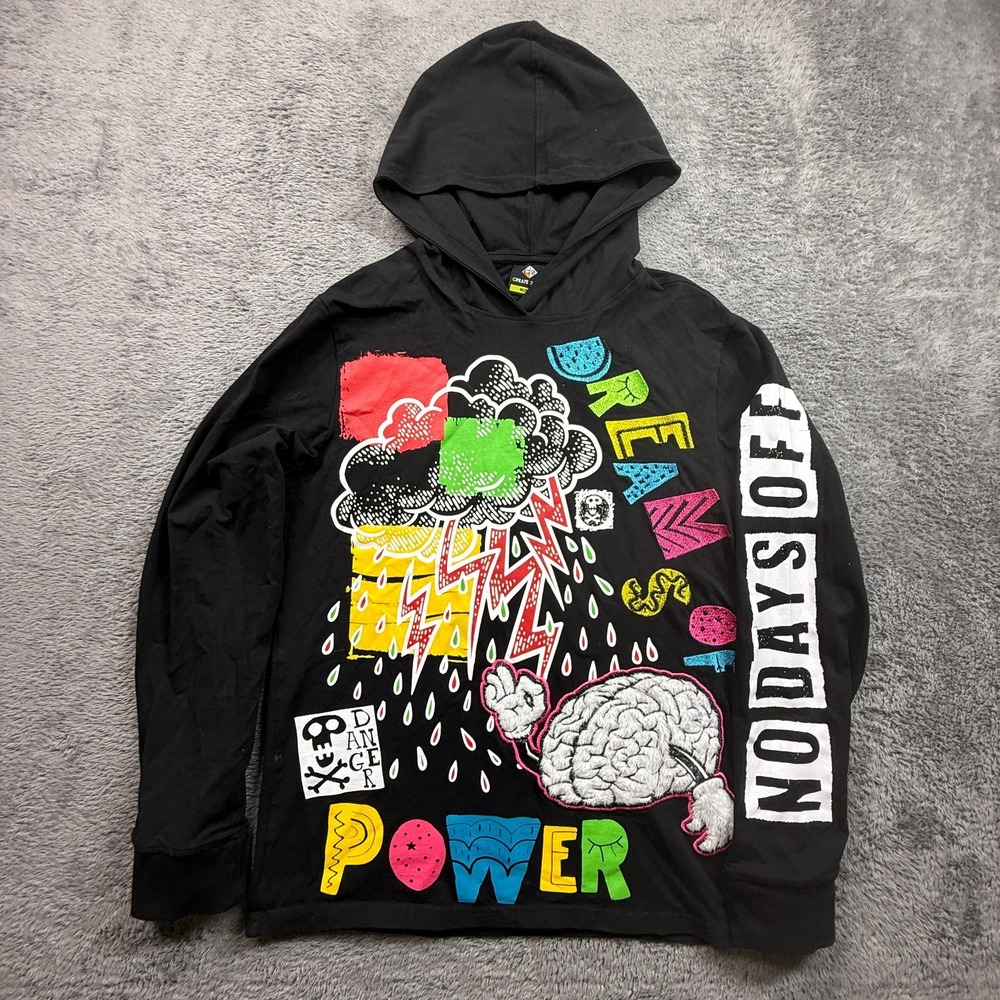 Create 2mrw Art Hoodie NO DAYS OFF Embroidered Graphic Design Adult M Slim